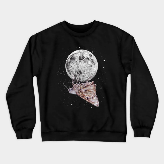 The Moth and The Moon Crewneck Sweatshirt by jamesormiston